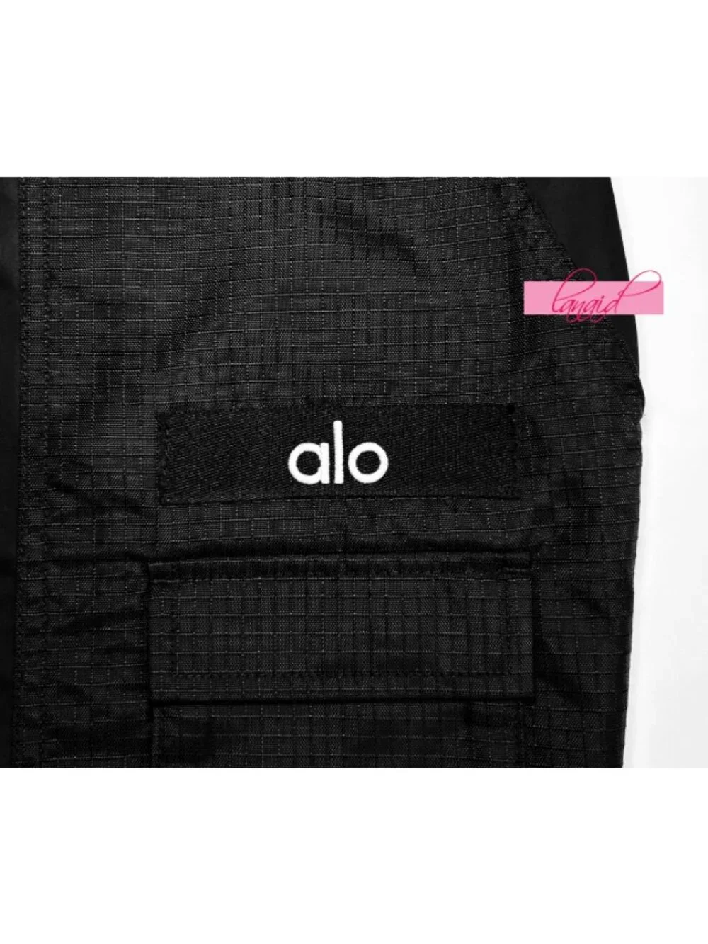 Alo Blaze Trouser Pants Black High-Rise Waist Cargo Windbreaker Hiking Edgy XS